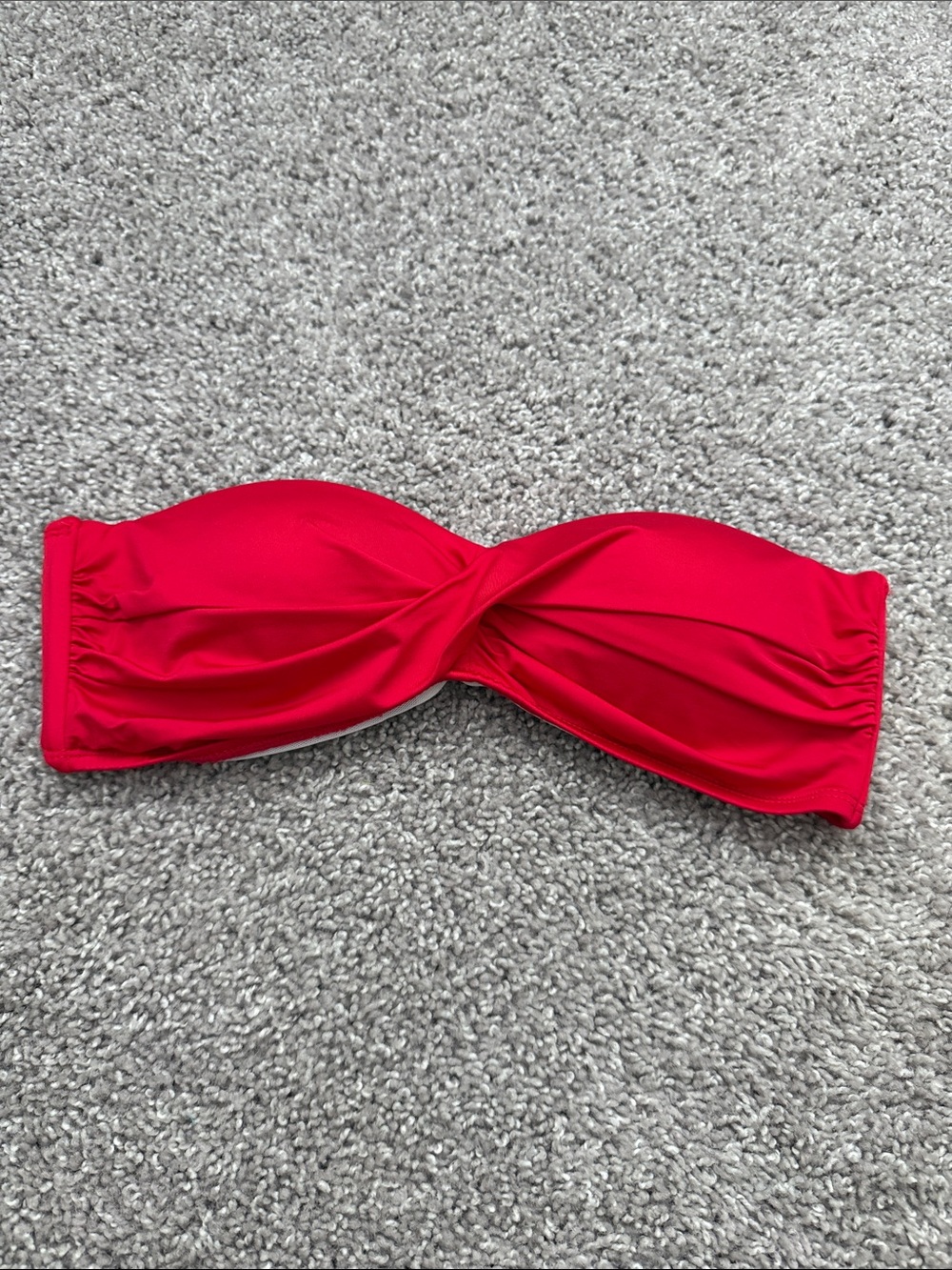 Mossimo Supply Co. Bright Red Twist Bandeau Bikini Top